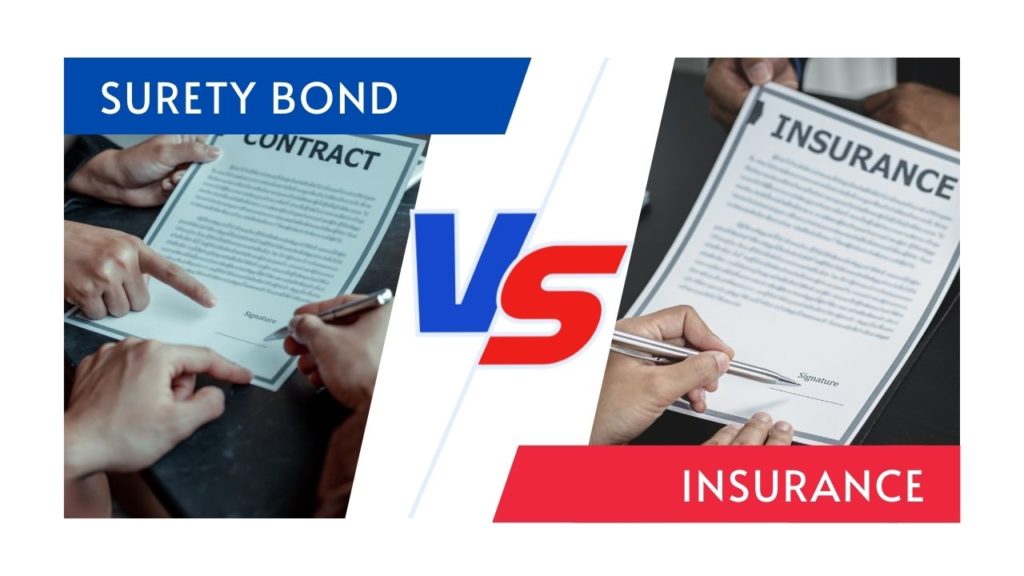 Why is a surety bond needed versus insurance? - A signing of document at the office.